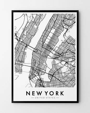Nowy Jork  New York Plakat Mapa, HOG STUDIO