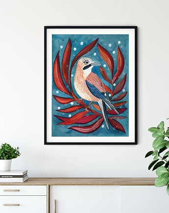 Snow Jay ilustracja drukowana, muamua design