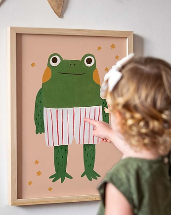 Plakat Żaba w kąpielówkach - Plakaty Na Ścianę Dla Dzieci, Dekoracjan