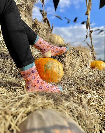 Kolorowe skarpetki kwiaty - flower socks, CandySox