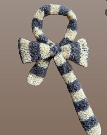 Szalik Pasiak z alpaki i jedwabiu szary/sloneczny, Konevka store