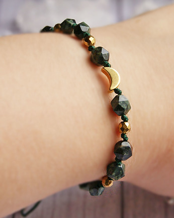 Amulet LUNULA - jaspis - antystresowy, kaktusia