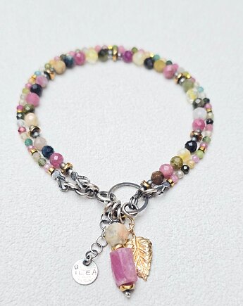 Podwójna  Bransoletka z Kolorowych Turmalinów, ILEA