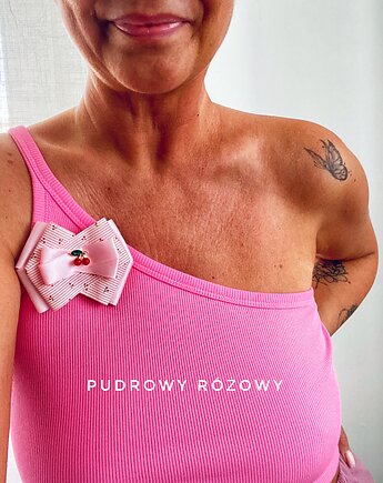 Brosza z kolekcji z wisienkami z  wiśnią, Pudrowy Różowy