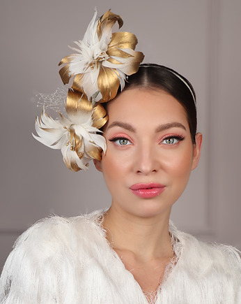 GABRIELA fascynator złoto biały, Expose Akcesoria