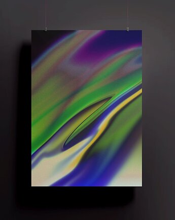 Plakat - abstrakcja - Petrol - A4 lub 30x40, Natalia Polasik