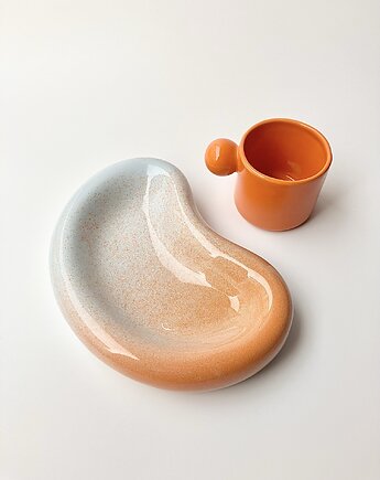 Talerzyk /orange and blue/, Handverk