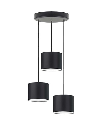 Czarna lampa wisząca kaskadowa z regulacją długości kloszy PUEBLO 3xE27, LYSNE