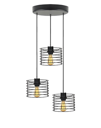 Żyrandol w stylu industrialnym z regulowaną wysokością kloszy MIJAS LOFT, lampy loftowe LYSNE LOFT
