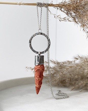 Srebrny naszyjnik - Koralowy kieł, Marisella