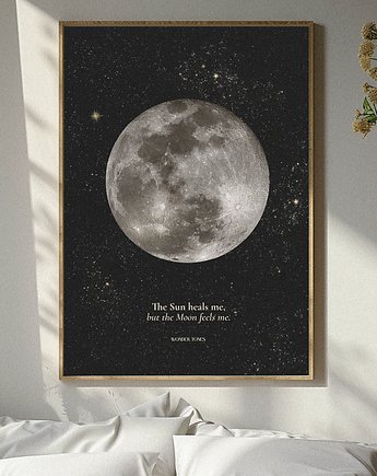 Plakat Moon 50x70cm Black, OSOBY - Prezent dla przyjaciółki