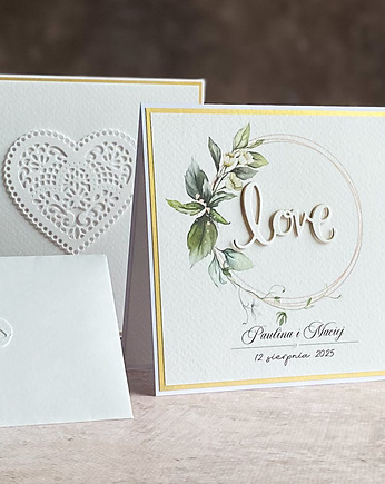 Kartka na ślub z pudełkiem i kopertą, WA 23D, Anna Art and Crafts