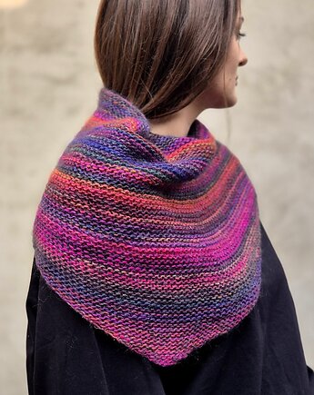 Energetyczna z iskrą / chustka, agat handmade