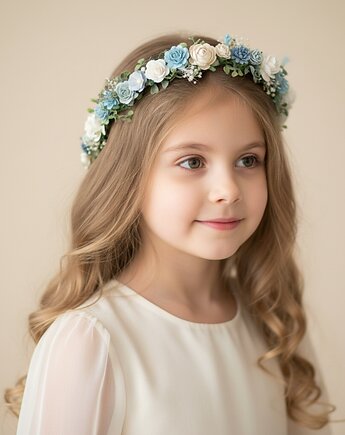 Delikatny wianek na głowę błękit, Lola White