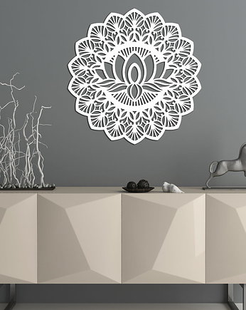 AŻUROWA DEKORACJA ŚCIENNA 3D, MANDALA, YOGA, PIĘKNY, DEKORACYJNY PANEL, ORNAMENTI