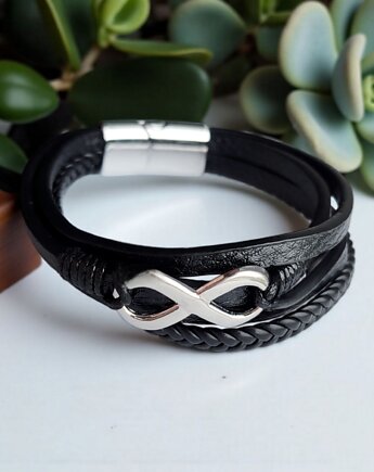 Męska bransoletka znak nieskończoności