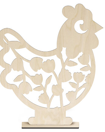 Figurka Drewniana Ażurowa do Koszyczka Wielkanocnego 20cm Ozdoba Decoupage, smxdsgn