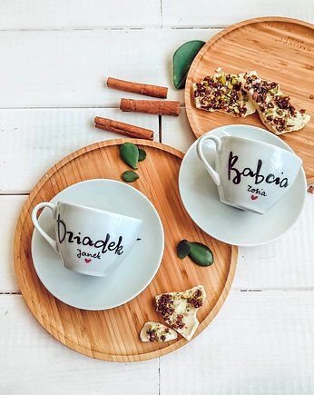 Filiżanki Babcia/Dziadek z imionami, Jędrki