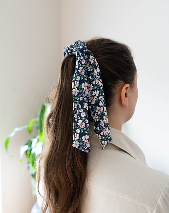 Scrunchie/ frotka Kwiaty wiskoza, wu handmade