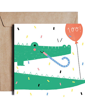 Happy Crocodile Kartka Urodzinowa od PIESKOT, PIESKOT