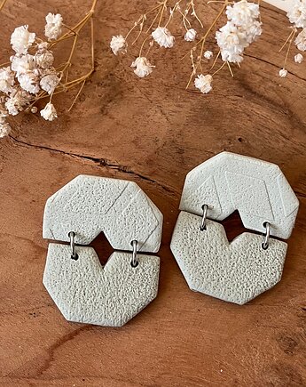 Zielone wiszące kolczyki, Lemens.clay