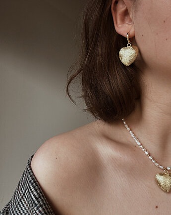 Kolczyki pozłacane Serce, Chmolowska Jewellery