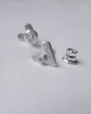 Kolczyki srebrne SERDUSZKO, Katarzyna Kaminska ART