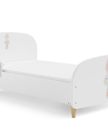 Łóżko Olli 140x70 białe - króliczek, OSOBY - Prezent dla 3 latka