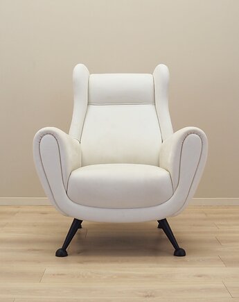 Fotel biały, włoski design, lata 80, produkcja: Włochy, Przetwory design