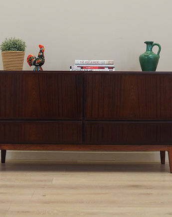 Komoda mahoniowa, duński design, lata 70, producent: Omann Jun, Przetwory design