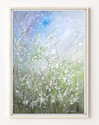 Oryginalna akwarela. Łąka A3, Malgorzata Domanska