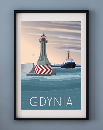 Plakat GDYNIA - AWANPORT, A. W. WIĘCKIEWICZ