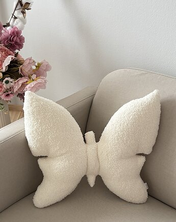 Poduszka Dekoracyjna Motyl Ecru Boucle, poduszkownia