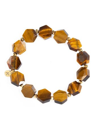 Bransoletka o wyjątkowym kształcie Tygrysiego Oka - Wersja Pozłacana, Kulka Bransoletki