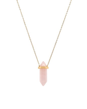 Naszyjnik kwarc różowy- srebro 925 pozłacane, Coccola JEWELLERY