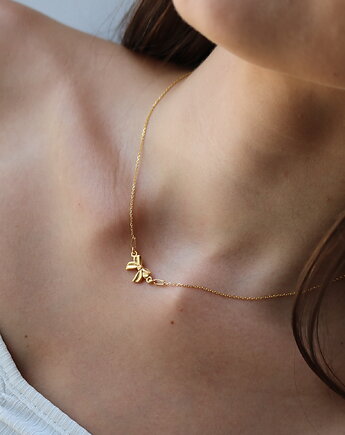 Naszyjnik z kokardką srebro 925 pozłacane, Coccola JEWELLERY