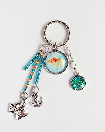 Breloczek - Złota rybka, kotwica, yenoo