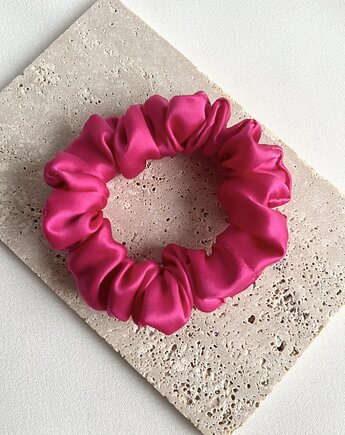 Różowa jedwabna gumka Pink Silk - mini 8 cm, Volie Line