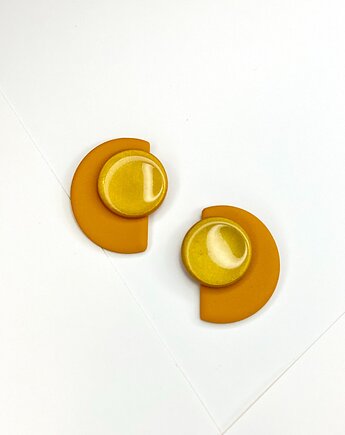 Kolczyki geometryczne sztyfty HALF, Clayee