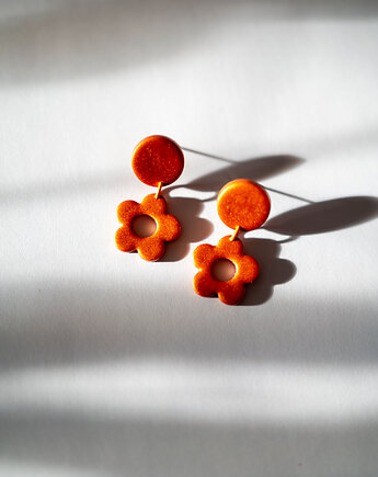 Kolczyki MINI kwiatki, Dwie Gliny