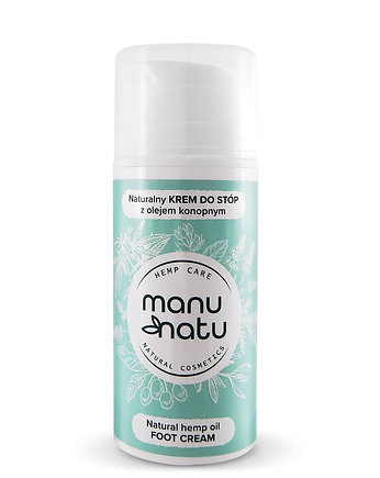 Naturalny Krem do stóp z olejem konopnym 100 ml, Manu Natu