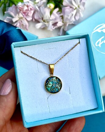 Naszyjnik z prawdziwych kwiatów, wyjątkowy pomysł na prezent, Frant Art Jewellery