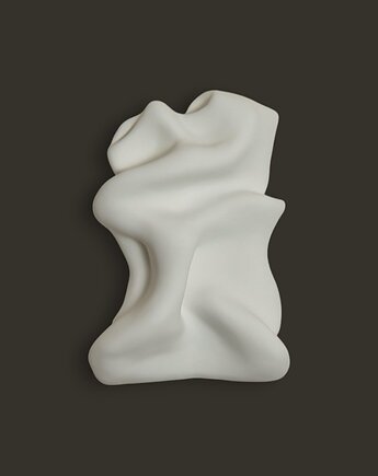 Folds No.1 - rzeźba ścienna, obraz strukturalny 25x37cm, Qualia Artstudio
