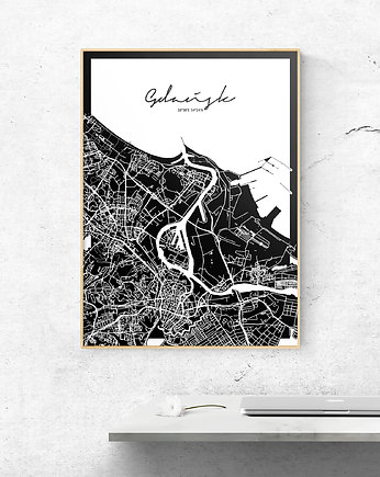 Plakat Gdańsk mapa, Peszkowski Graphic