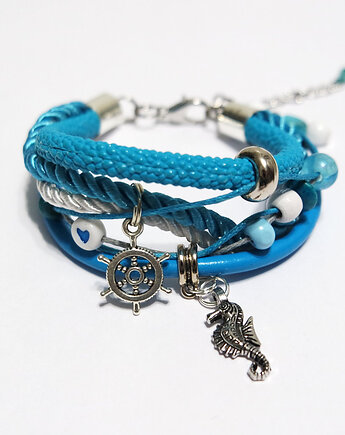 Bransoletka - Konik morski - rzemienie, yenoo