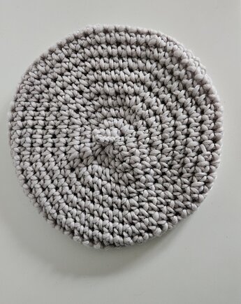 Wełniany beret w kolorze kredy, Las i Łąka