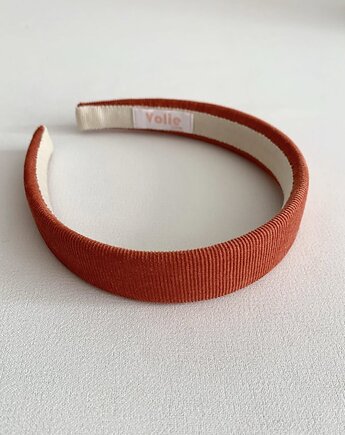 Pomarańczowa sztruksowa opaska Red Orange, Volie Line