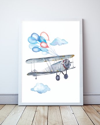 Plakat dla chłopca Samolot, Wallie Studio Dekoracji