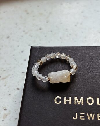 Pierścionek elastyczny Cytryn, Chmolowska Jewellery