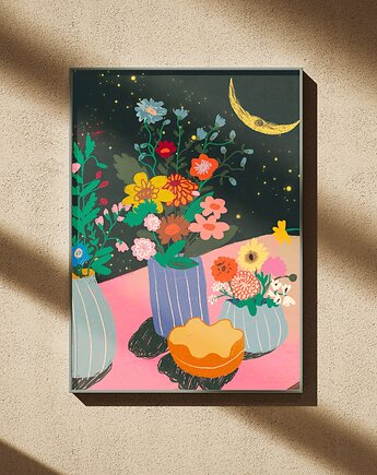 Plakat "Księżycowy bukiet" 30x40, Gigi Rosado